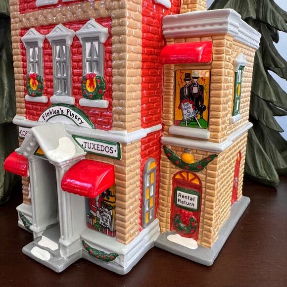 1991 Vintage Snow Village Department 56: “Finklea’s Finery:Costume Shop” - Picture 13 of 16
